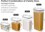 Airtight 14Pcs Food Storage Container Set - for Cereal, Sugar, Snacks & Rice