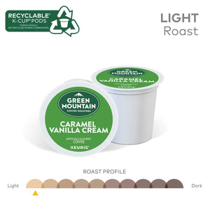 , Caramel Vanilla Cream Light Roast K-Cup Coffee Pods, 60 Count