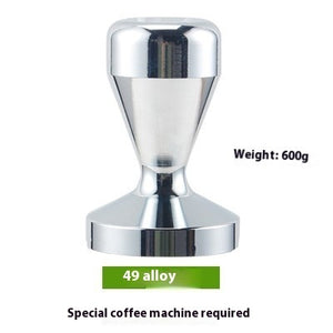 Wooden Handle Coffee Tamper Electroplated Alloy Tamper Coffee Distributor Powder Filler Supporting Equipment