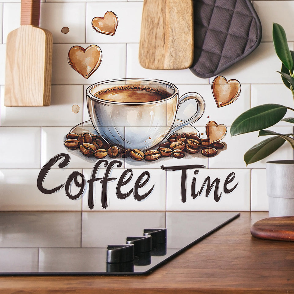 Love Coffee Bean Home Background Decorative Wall Sticker