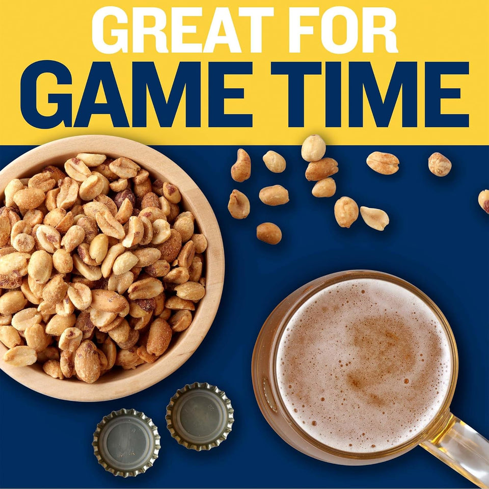 Peanuts, Lightly Salted Peanuts, Dry Roasted, Snacks for Adults, (6 Ct Pack, 2.2 Lb Containers)