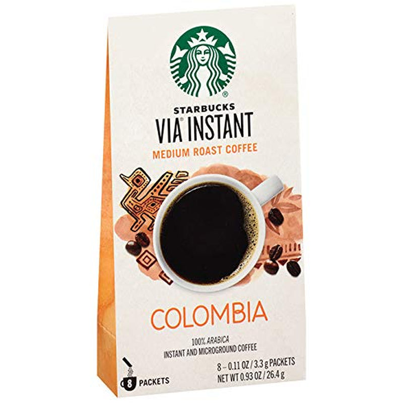 via Instant Coffee, Medium Roast Coffee, Pike Place Roast, 100% Arabica, Single-Serve, 1 Box (50 Packets)