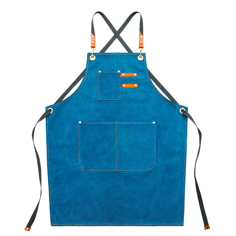 Denim Thick Canvas Apron Milk Tea And Coffee Cake Shop Baking Hairdressing Manicure Chinese Restaurant Overalls
