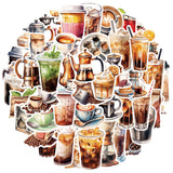 Fashion Waterproof Coffee Creative Stickers