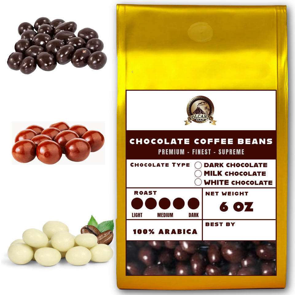 Chocolate Covered Coffee Beans Roasted Espresso Coffee Supreme Finest Artisan Beans vary from Vanuatu Sumatra Ethiopia Brazil Kenya Colombia Guatemala Burundi Costa Rica East Java El Salvador Honduras etc